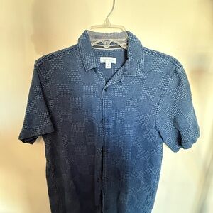 Sun + Stone Navy Checkered Casual Shirt